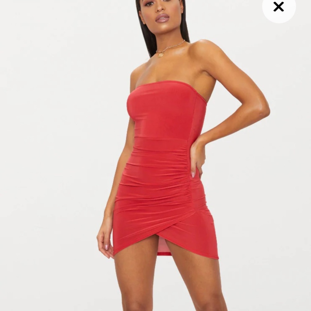 Pretty Little Thing red dress